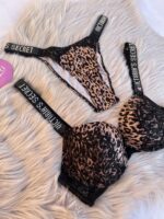 İTHAL LEOPAR DANTELLİ SÜTYEN TAKIMI