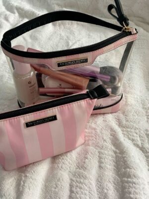 VS PEMBE İKİLİ İTHAL MAKYAJ ÇANTA SETİ